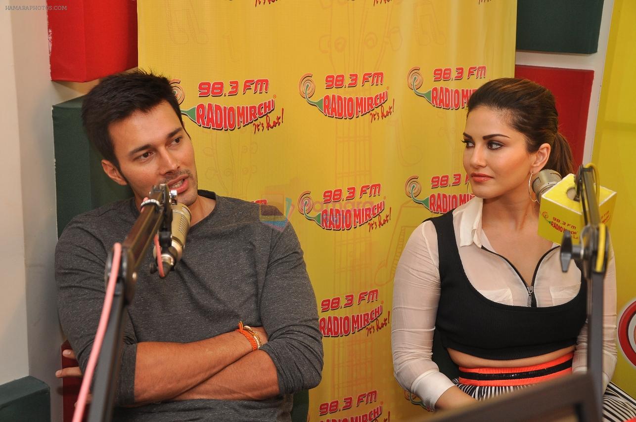 Rajneesh Duggal, Sunny Leone at Radio Mirchi Mumbai for promotion of Ek Paheli Leela