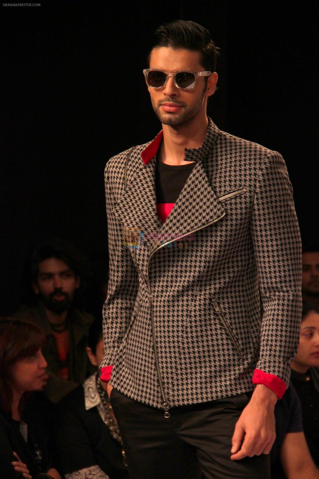 Model walk the ramp for Sahil Aneja at Lakme Fashion Show 2015 on 20th March 2015