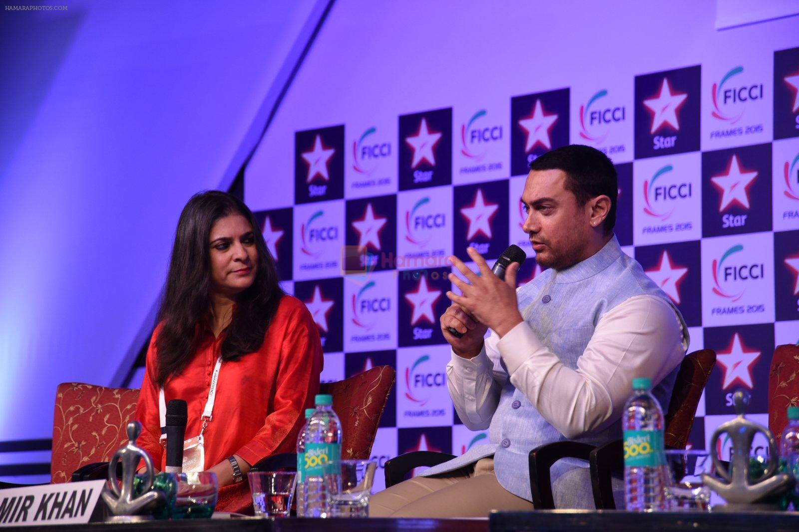 Aamir Khan at FICCI-Frames 2015 inaugural session in Mumbai on 25th March 2015