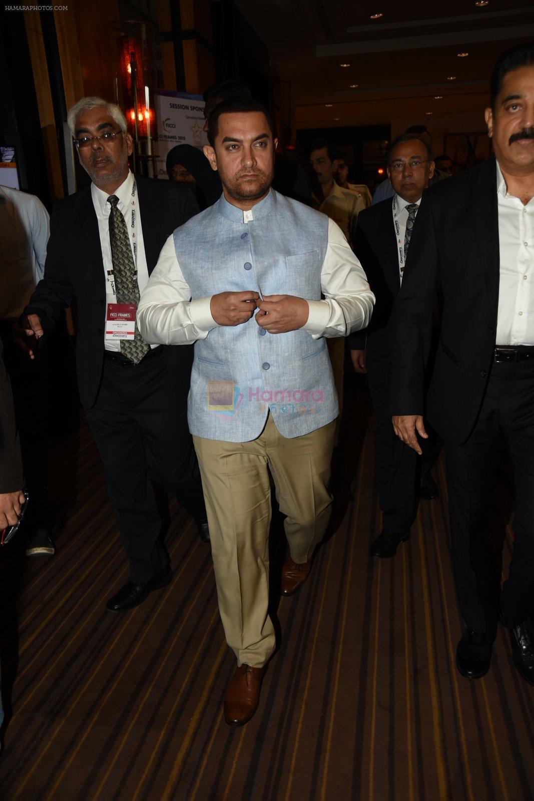 Aamir Khan at FICCI-Frames 2015 inaugural session in Mumbai on 25th March 2015