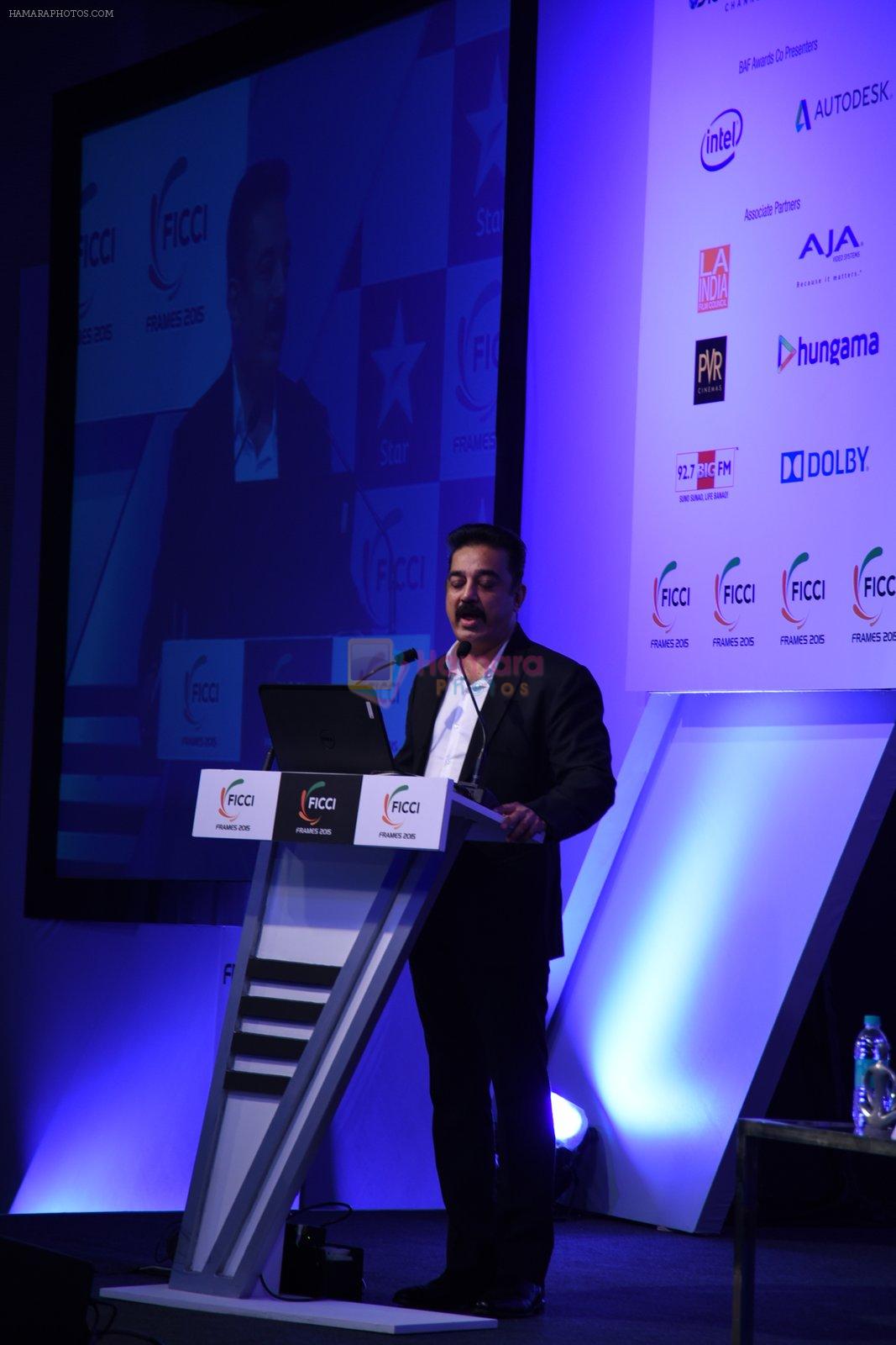 Kamal Haasan at FICCI-Frames 2015 inaugural session in Mumbai on 25th March 2015