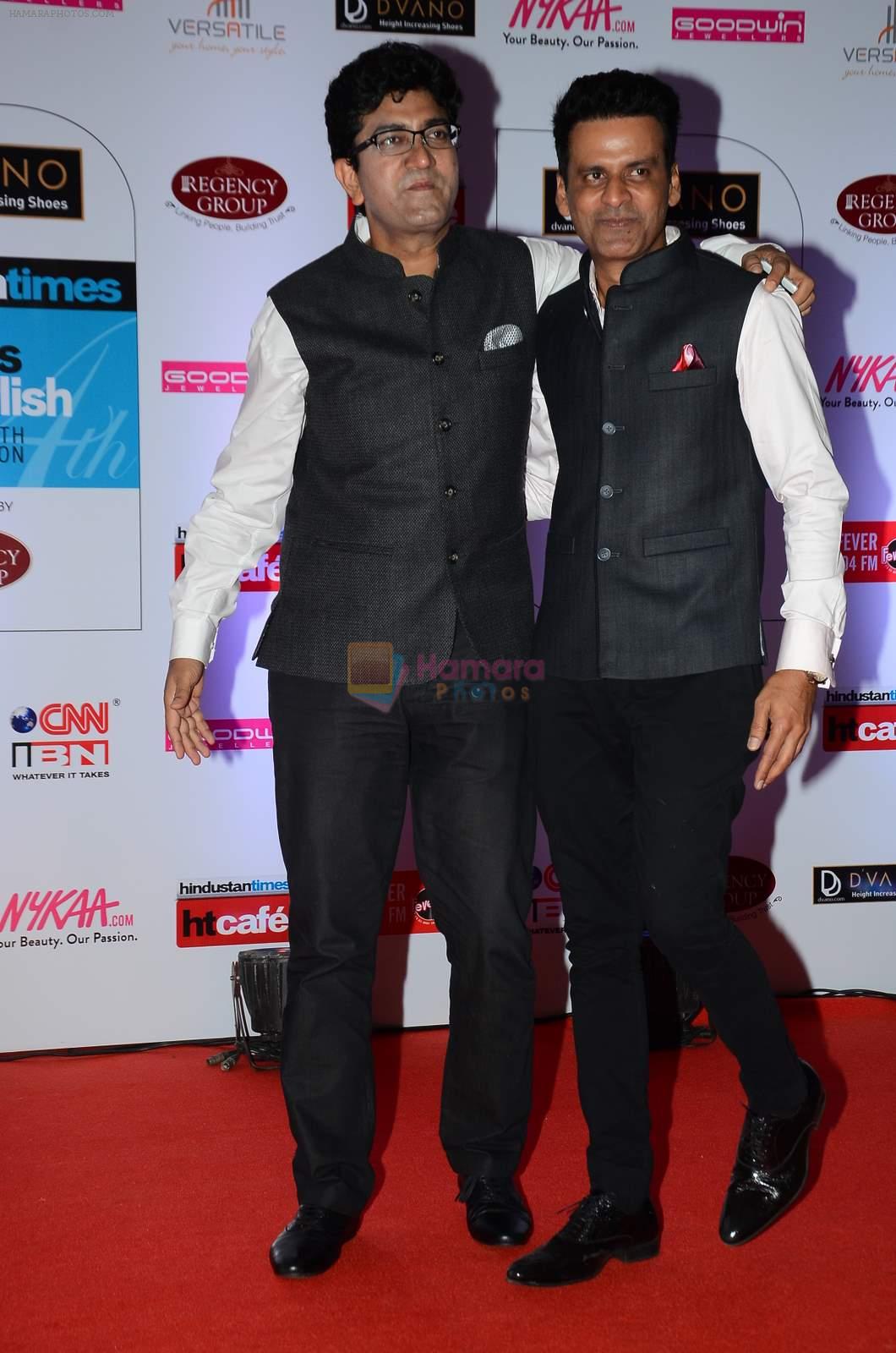 Parsoon Joshi, Manoj Bajpai at HT Mumbai's Most Stylish Awards 2015 in Mumbai on 26th March 2015