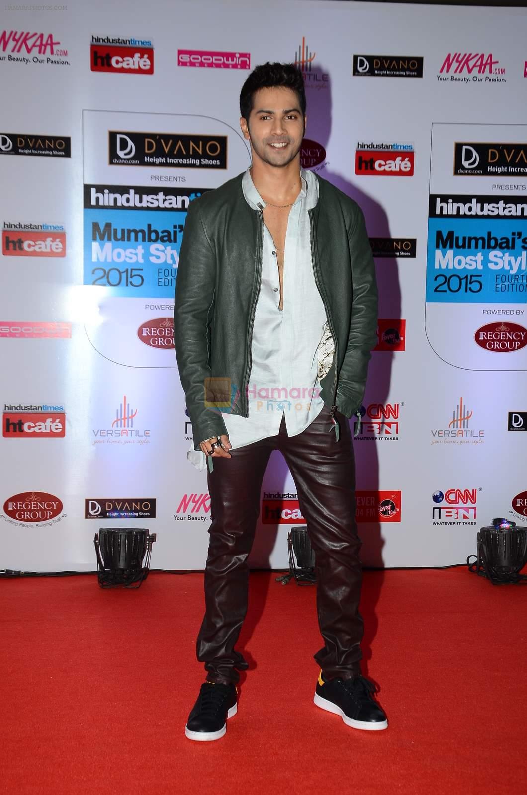 Varun Dhawan at HT Mumbai's Most Stylish Awards 2015 in Mumbai on 26th March 2015