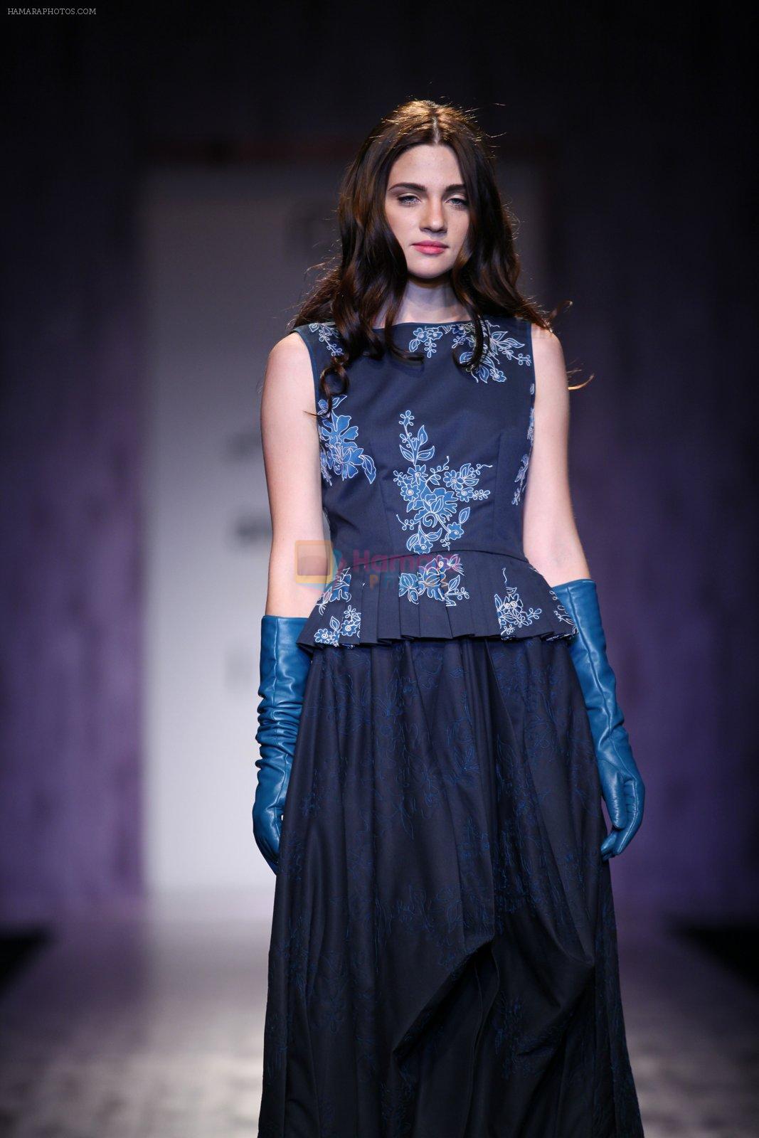 Model walk the ramp for Pallavi Mohan on day 2 of Amazon India Fashion Week on 26th March 2015