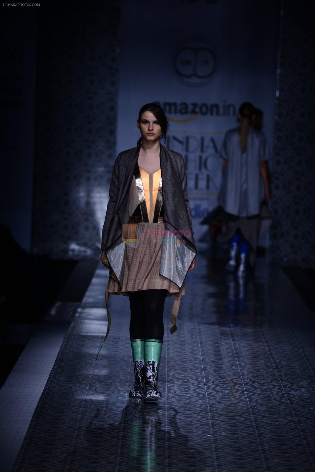 Model walk the ramp for Amit Agarwal on day 2 of Amazon India Fashion Week on 26th March 2015