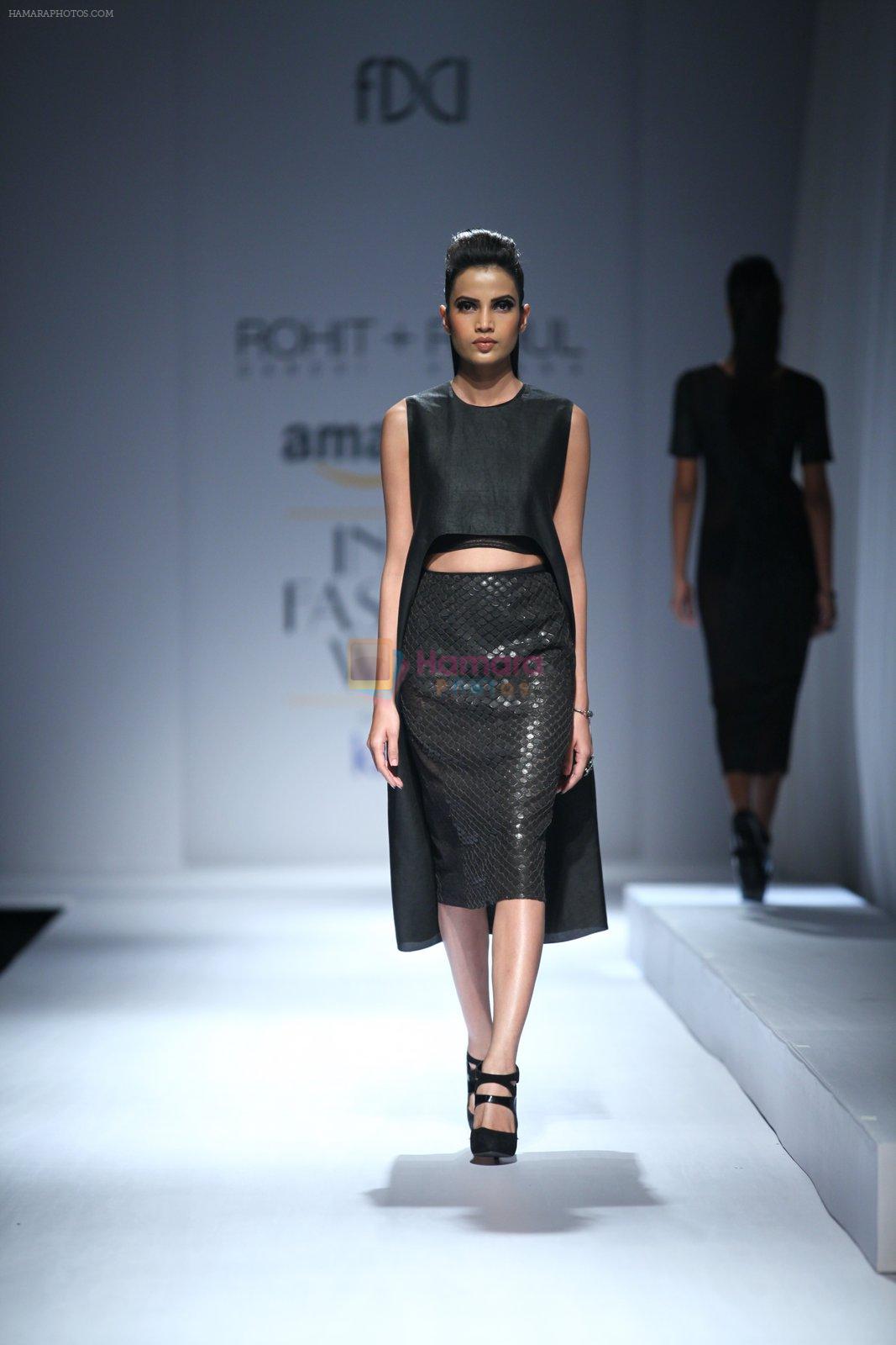 Model walk the ramp for Rohit & Rahul Gandhi on day 2 of Amazon India Fashion Week on 26th March 2015