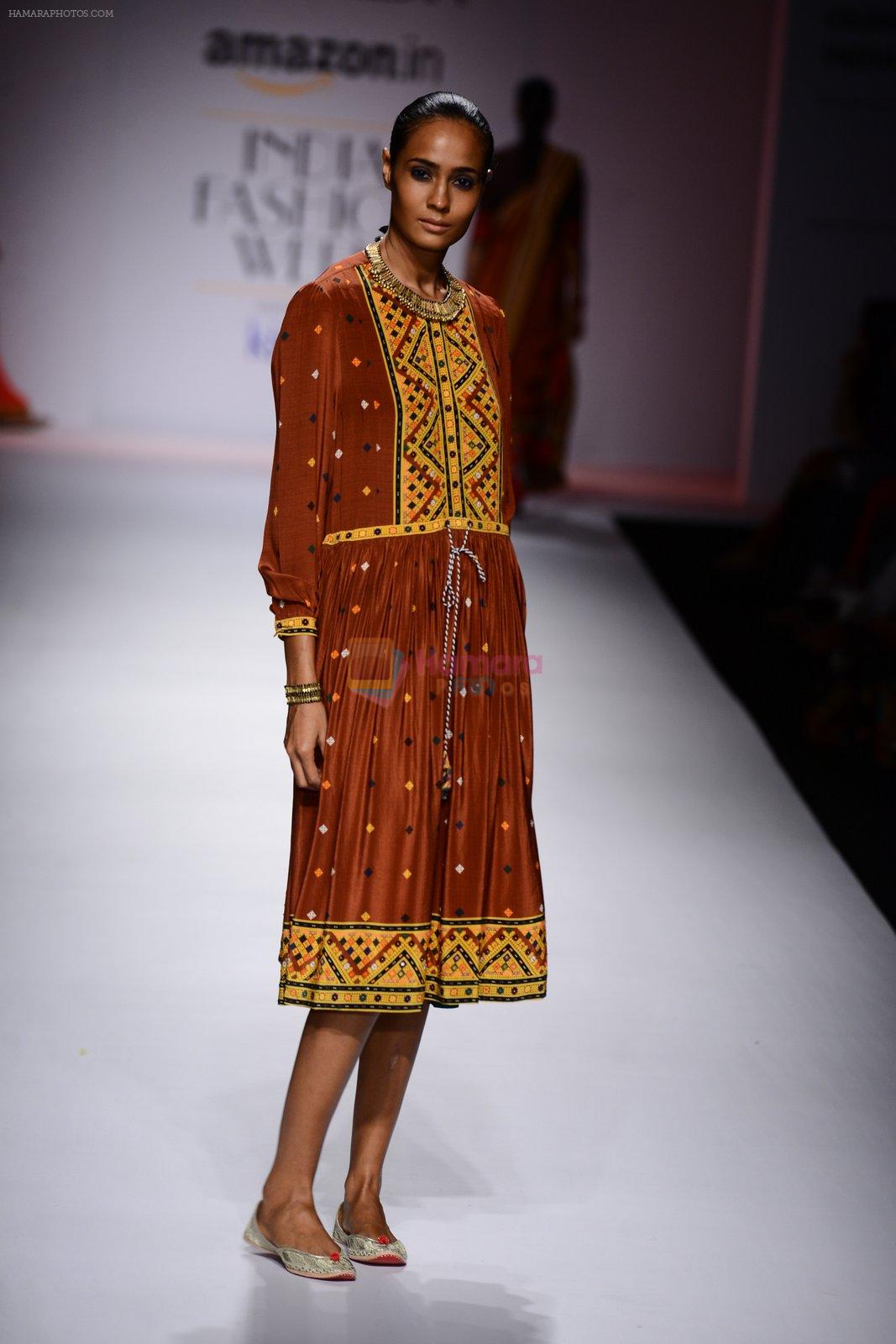 Model walk the ramp for Paromita Banerjee on day 3 of Amazon India Fashion Week on 27th March 2015