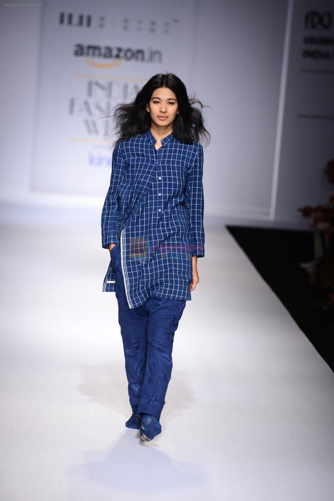 Model walk the ramp for Eleven Eleven on day 3 of Amazon India Fashion Week on 27th March 2015