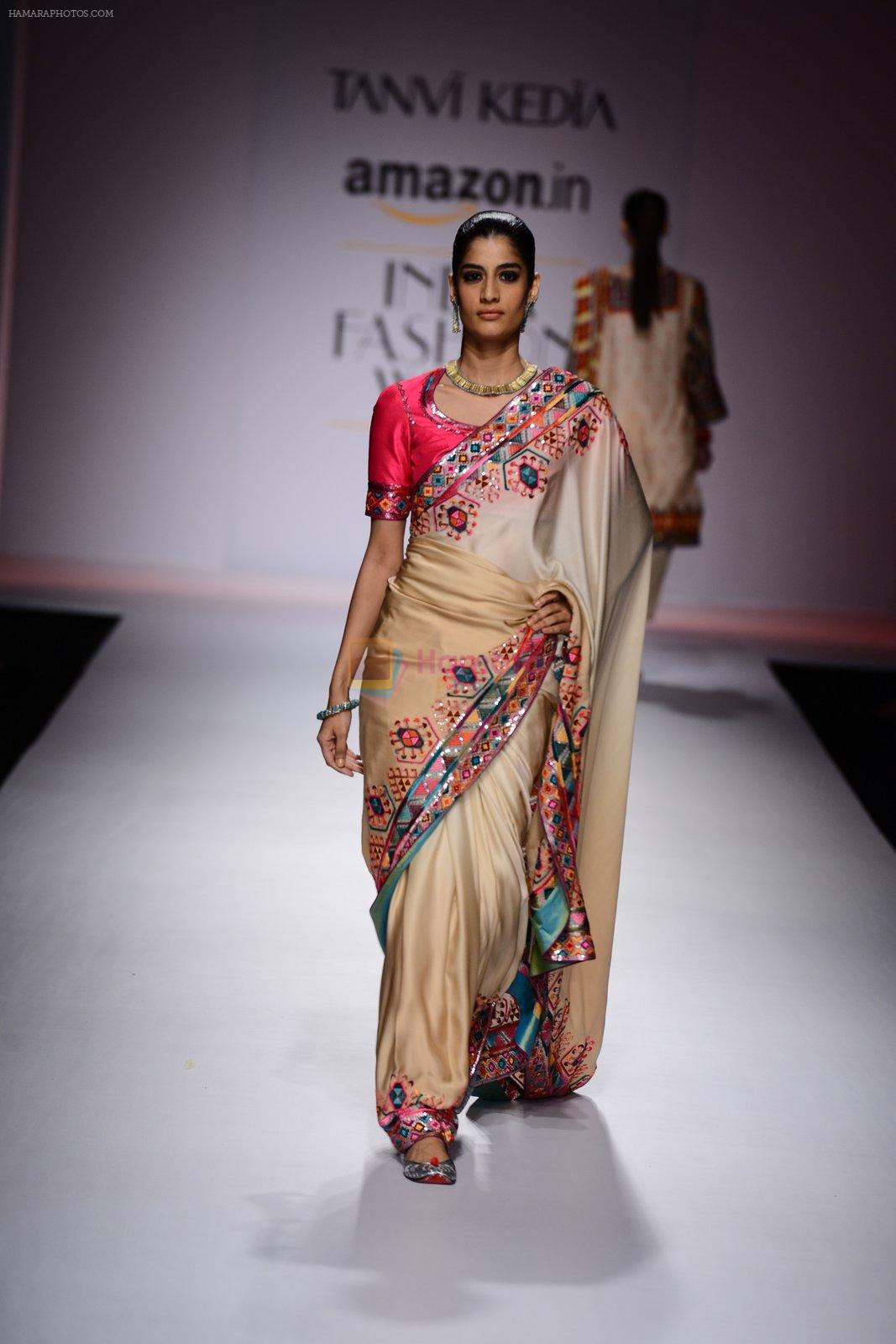 Model walk the ramp for Paromita Banerjee on day 3 of Amazon India Fashion Week on 27th March 2015