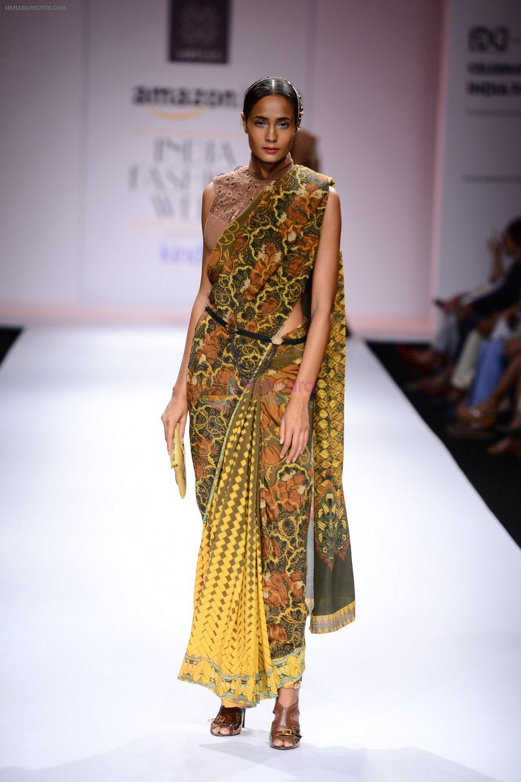 Model walk the ramp for Virtues on day 4 of Amazon India Fashion Week on 28th March 2015