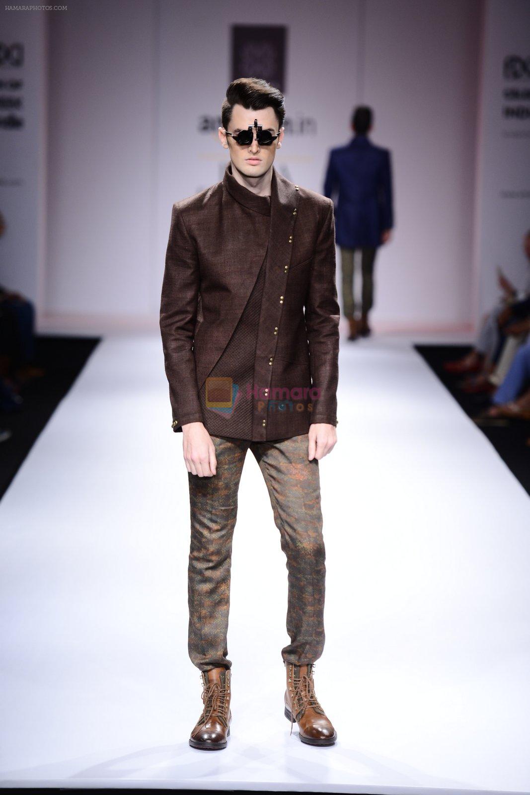 Model walk the ramp for Virtues on day 4 of Amazon India Fashion Week on 28th March 2015