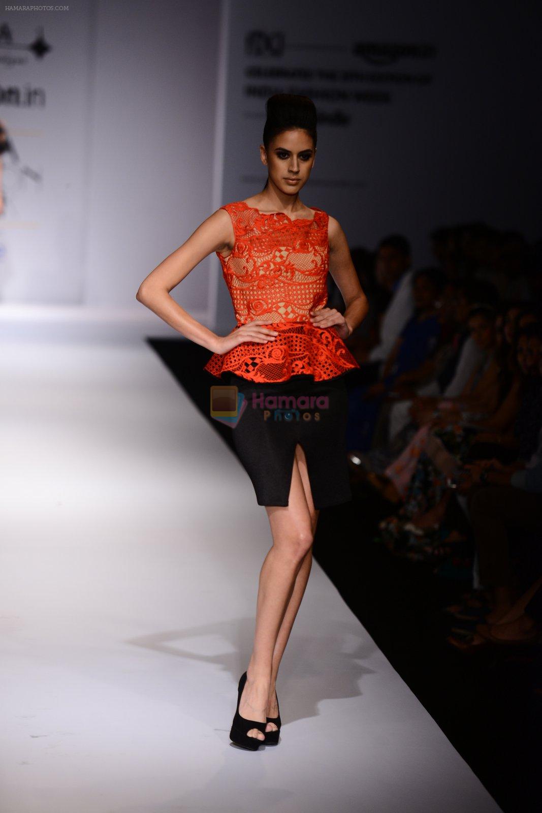 Model walk the ramp for Nikhita on day 4 of Amazon India Fashion Week ...
