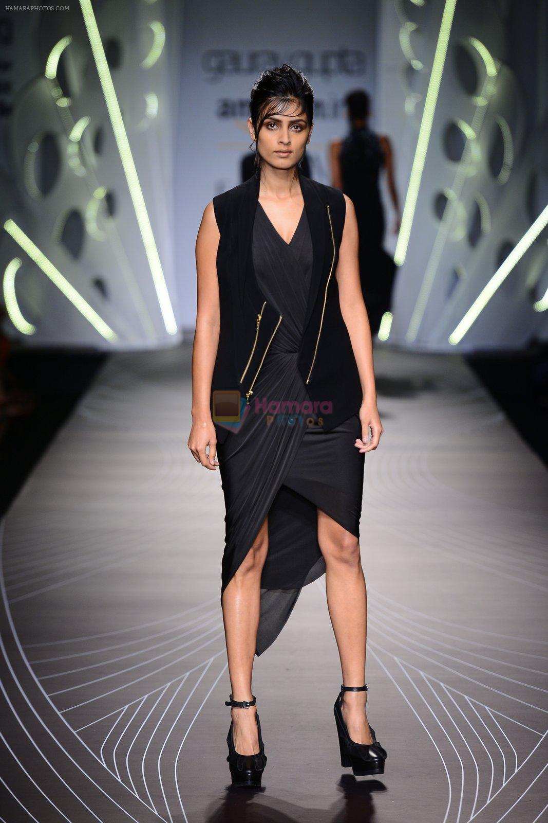 Model walk the ramp for Gaurav Gupta on day 4 of Amazon India Fashion Week on 28th March 2015