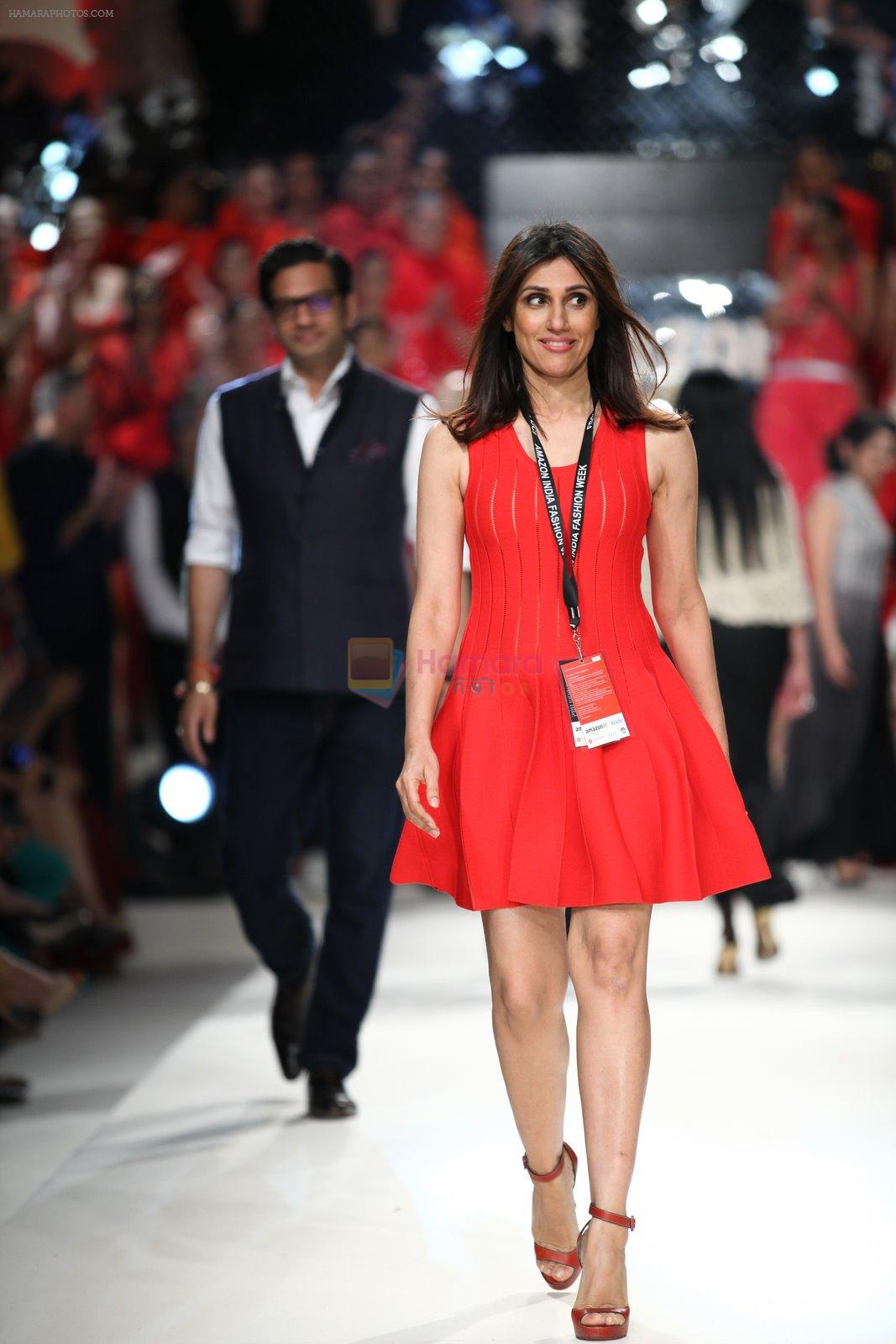 Model walk the ramp for Amazon India Fashion Week Grand Finale on 29th March 2015