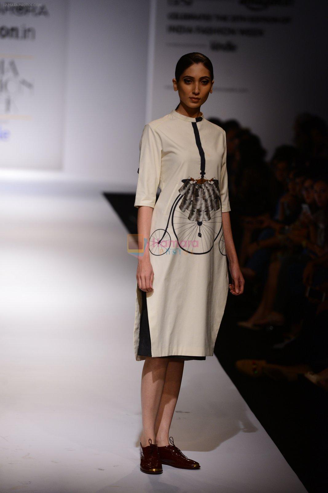 Model walk the ramp for Sneha Arora on day 4 of Amazon India Fashion Week on 28th March 2015