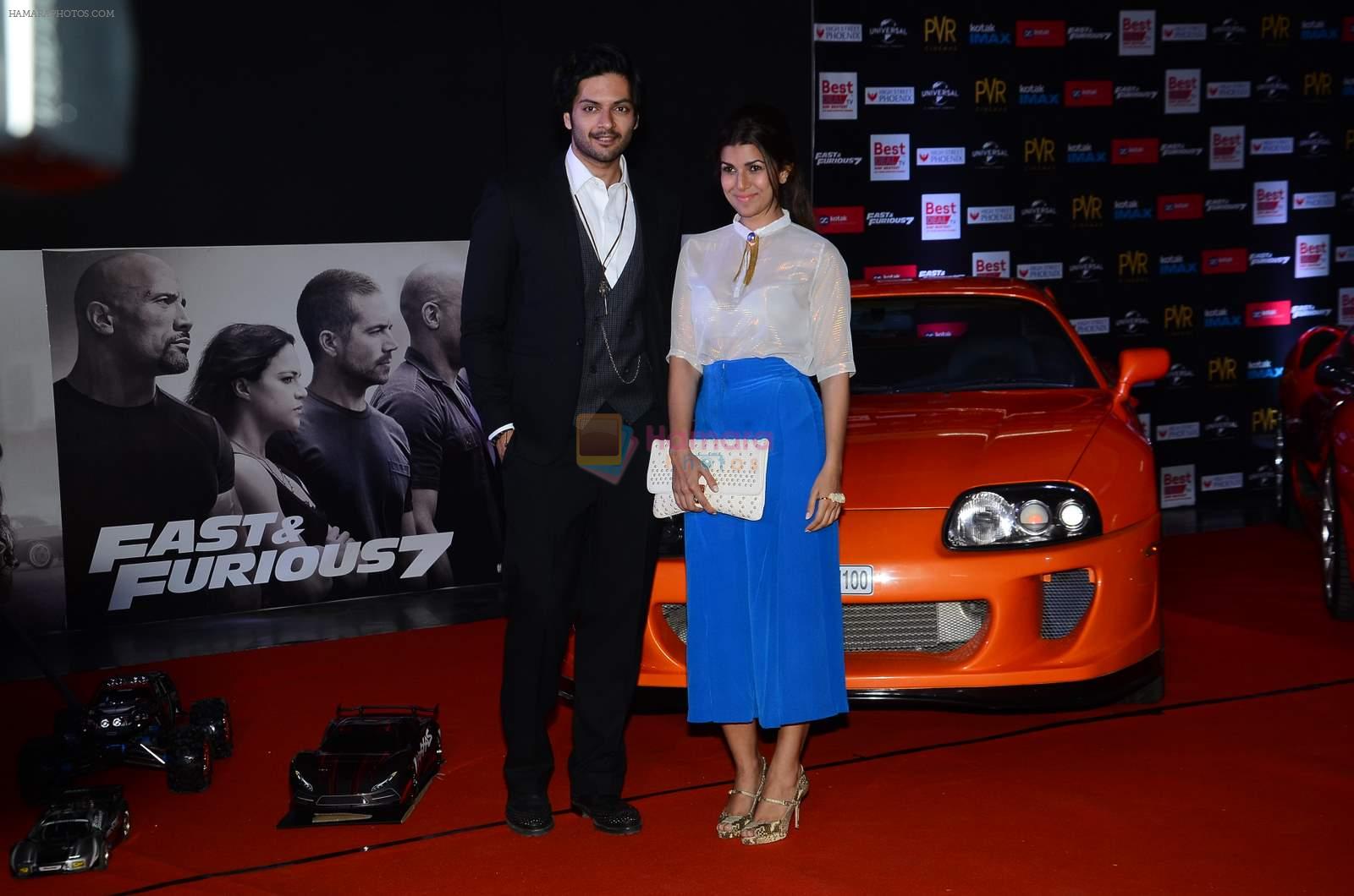 Ali Fazal, Nimrat Kaur at the premiere of Fast N Furious 7 premiere in PVR, Mumbai on 1st April 2015