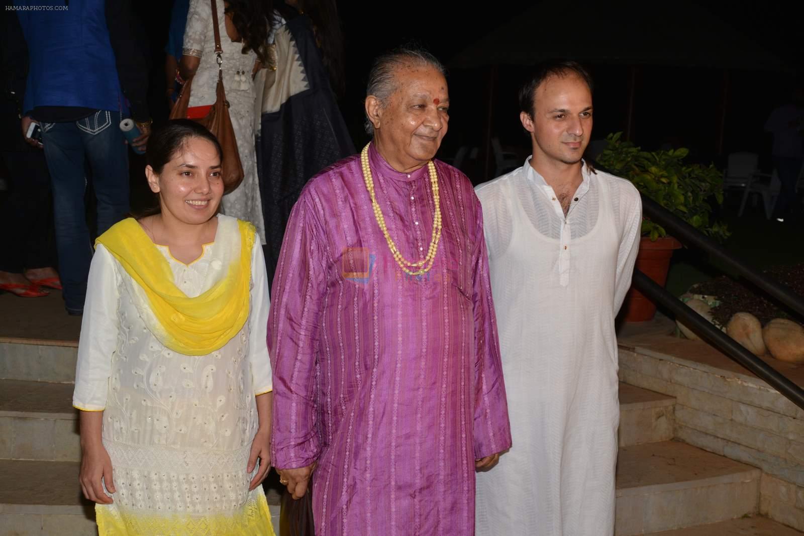 Pandit Hariprasad Chaurasiya at Berklee President visit hosted by Ashok Hinduja in Juhu, Mumbai on 5th April 2015