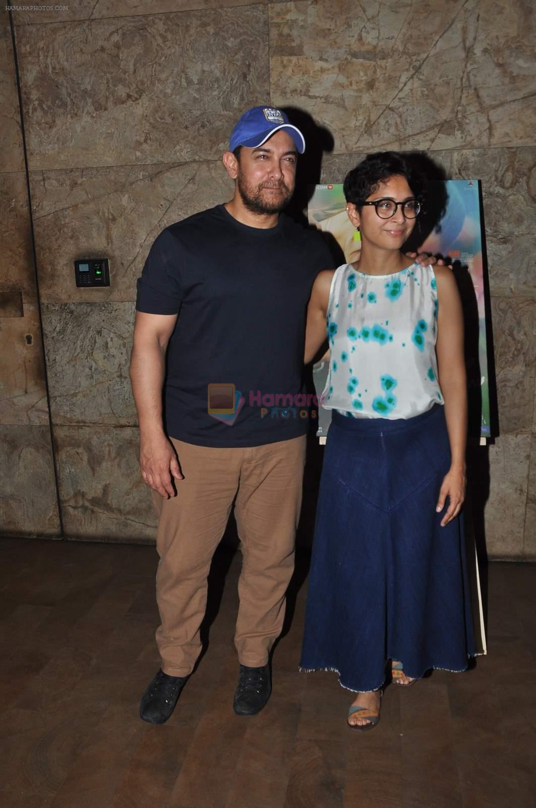 Aamir Khan, Kiran Rao at Margarita with a straw screening in Lightbox, Mumbai on 8th April 2015