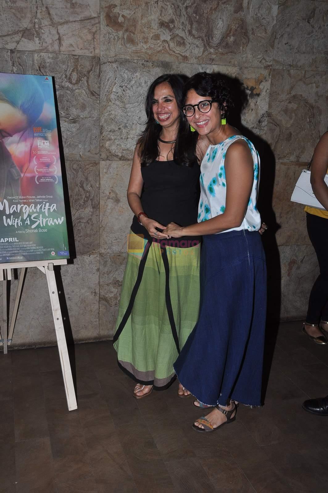 Kiran Rao, Shonali Bose  at Margarita with a straw screening in Lightbox, Mumbai on 8th April 2015