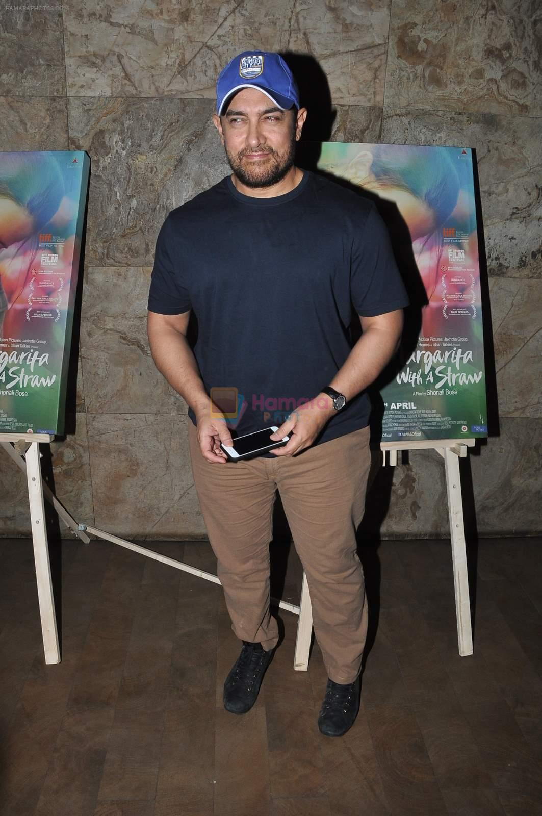 Aamir Khan at Margarita with a straw screening in Lightbox, Mumbai on 8th April 2015