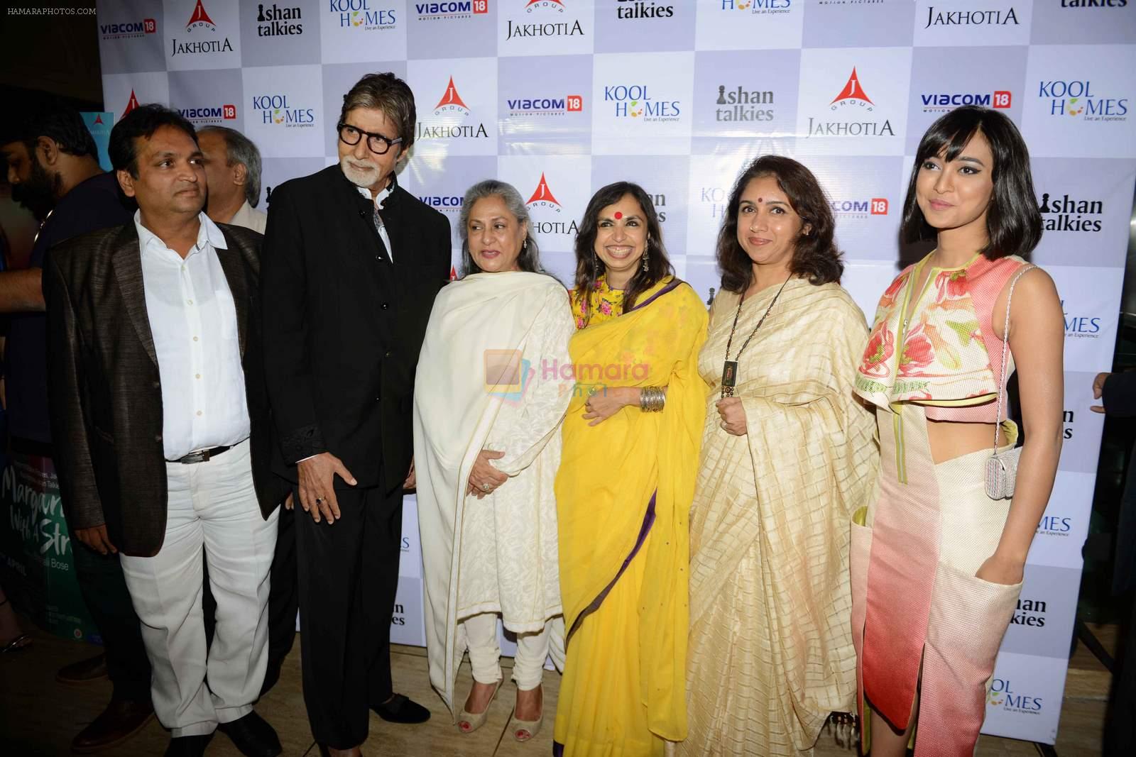 Amitabh Bachchan, Jaya Bachchan, Revathi, Sayani Gupta attend Kalki's Margarita with a Straw premiere in Delhi on 10th April 2015