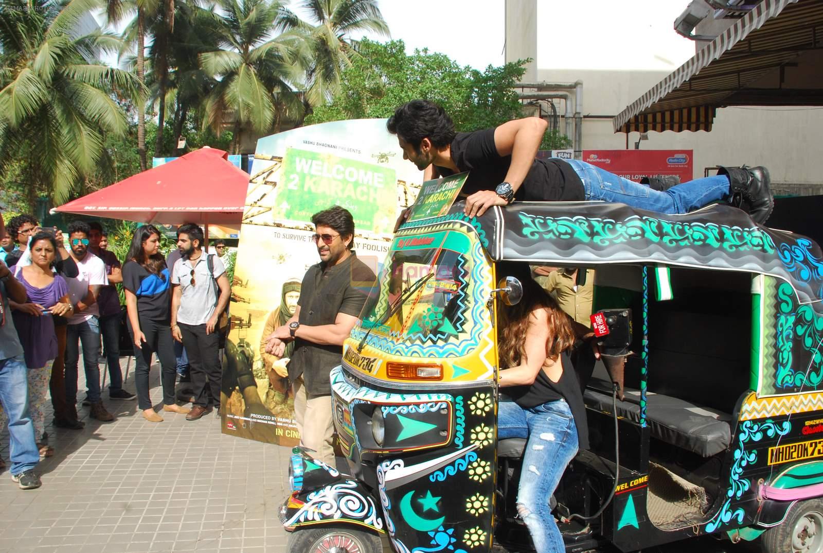 Arshad Warsi, Lauren Gottlieb, Jackky Bhagnani at Welcome to Karachi trailor launch in Fun on 13th April 2015