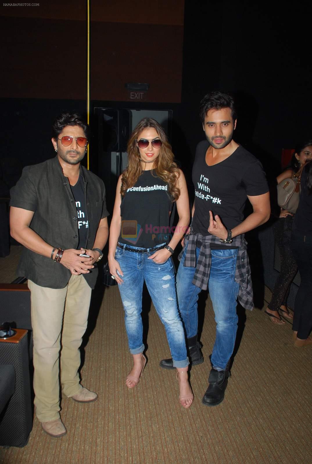 Arshad Warsi, Lauren Gottlieb, Jackky Bhagnani at Welcome to Karachi trailor launch in Fun on 13th April 2015