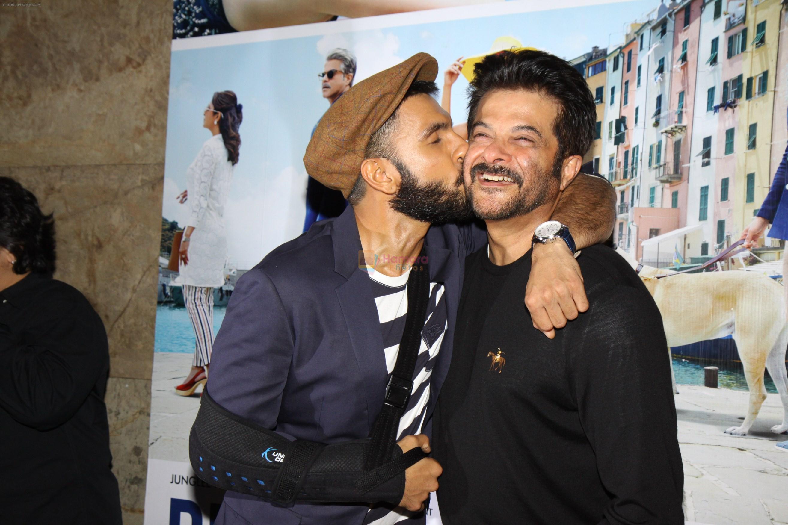 Ranveer Singh, Anil Kapoor at the First look launch of Dil Dhadakne Do in Mumbai on 15th April 2015