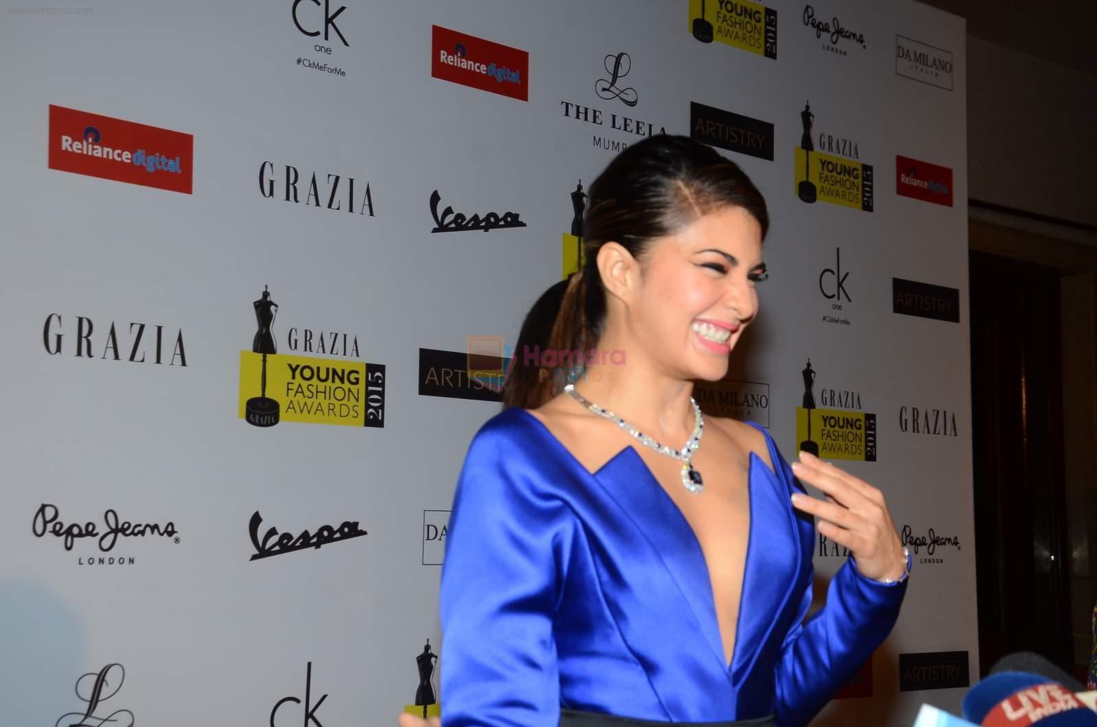 Jacqueline Fernandez at Grazia young fashion awards red carpet in Leela Hotel on 15th April 2015