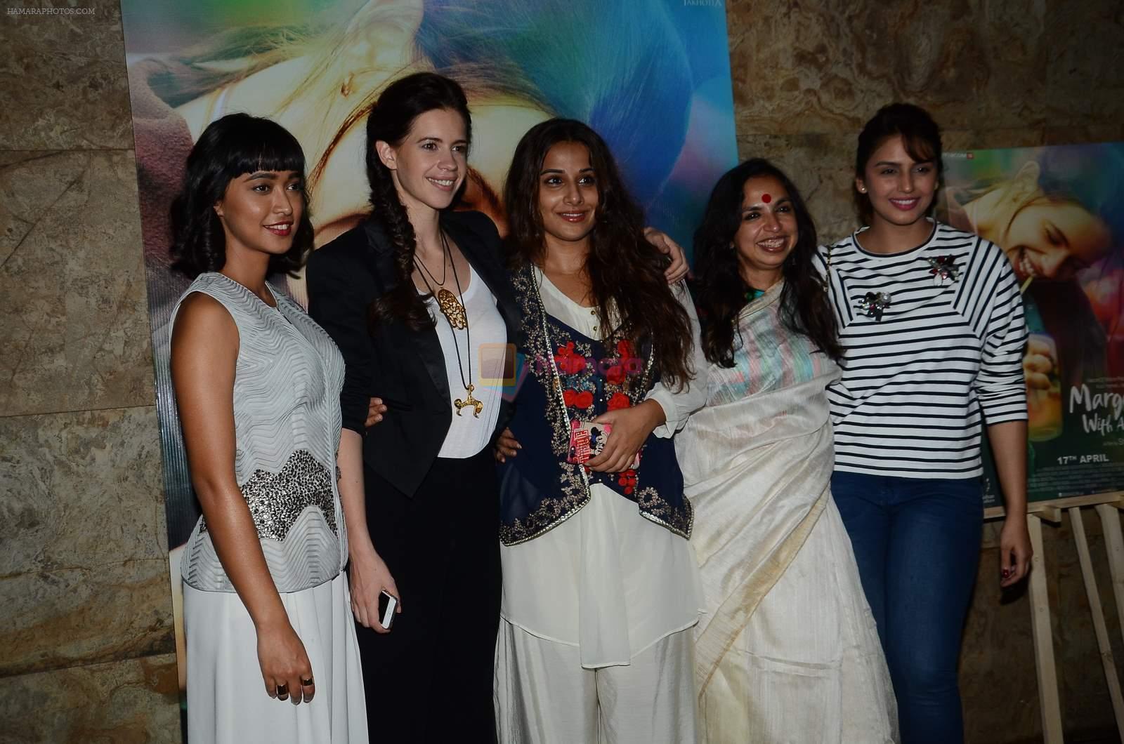 Sayani Gupta, Kalki Koechlin, Huma Qureshi, Vidya Balan, Shonali Bose at Margarita With A Straw screening in Mumbai on 16th April 2015