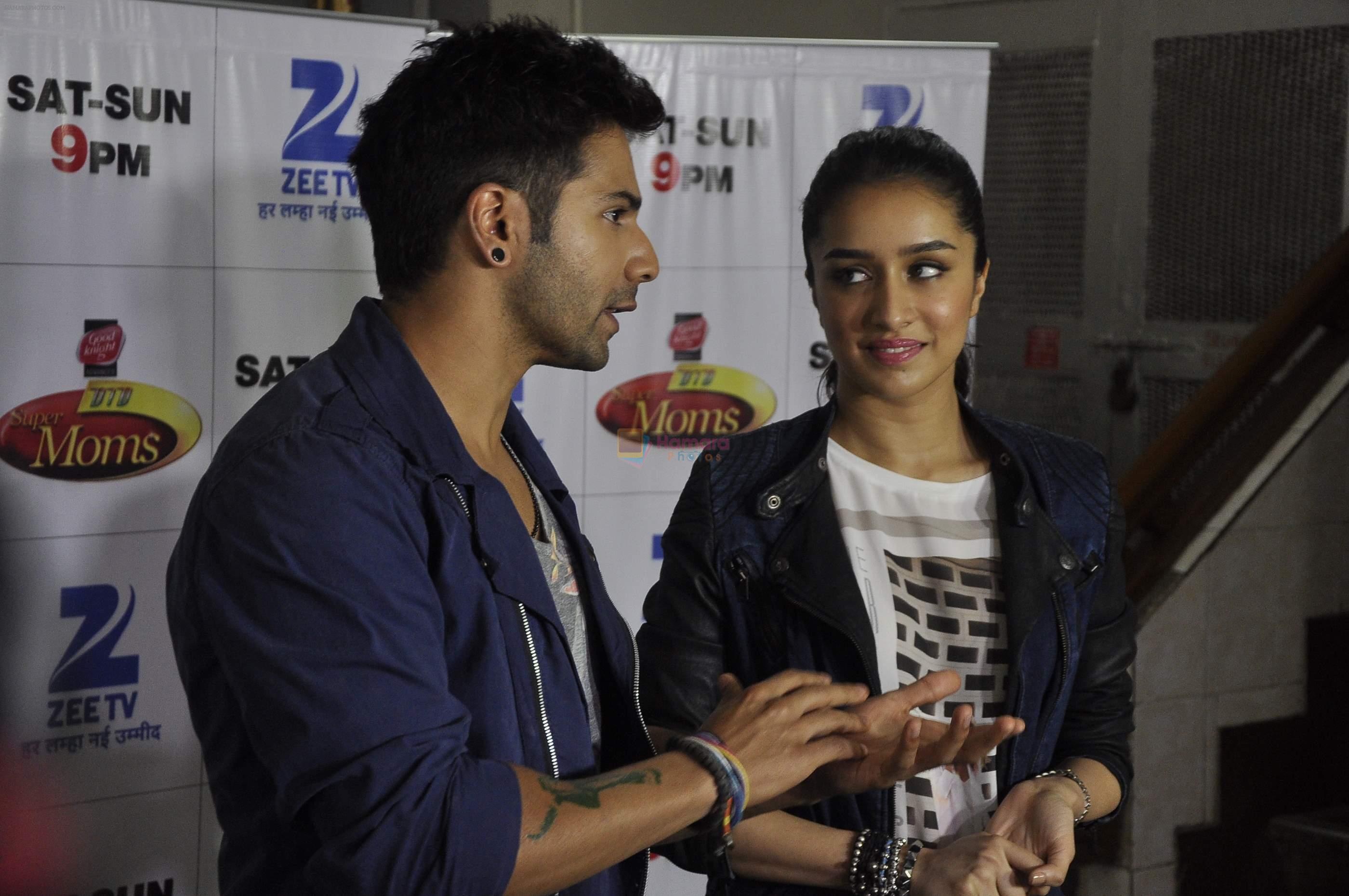 Shraddha Kapoor and Varun Dhawan on the sets of Zee Super Moms in Mahalaxmi on 21st April 2015