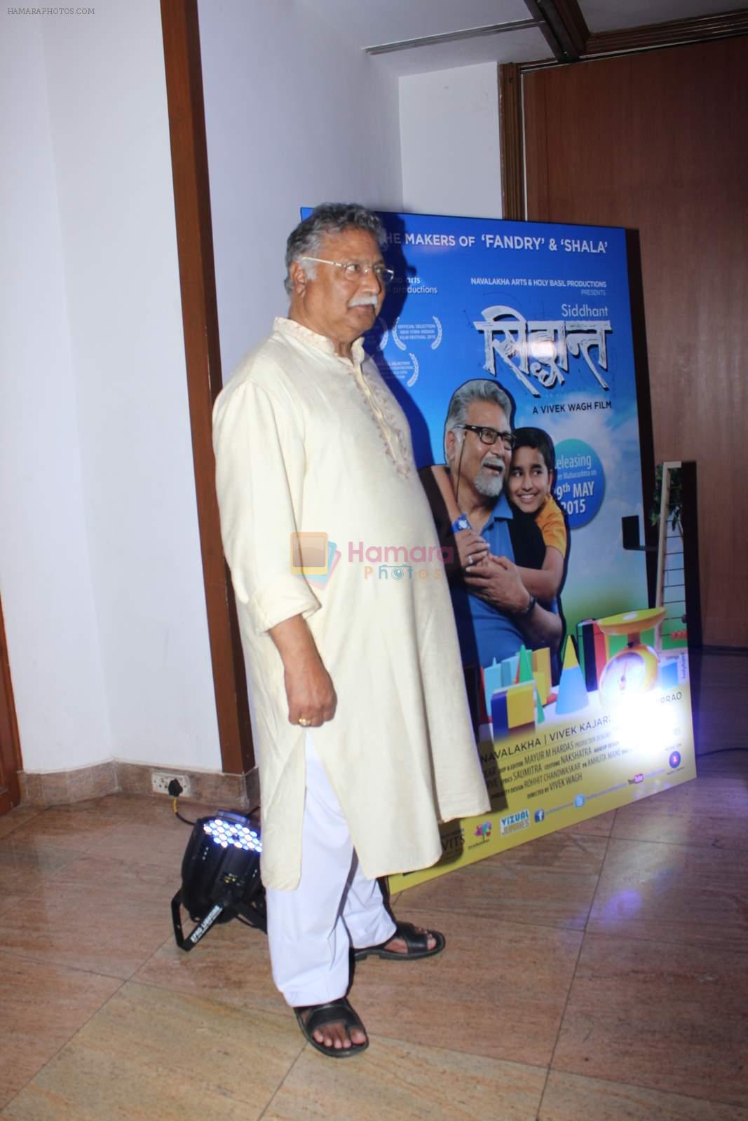 Vikram Gokhale at Marathi film Siddhant music launch in The Club on 27th April 2015