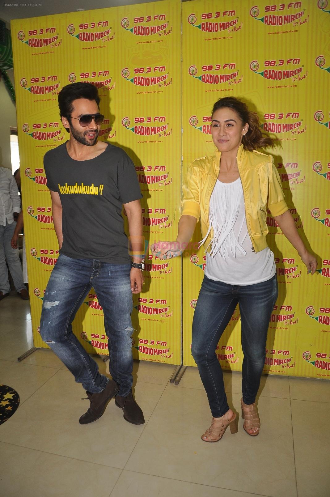Jackky Bhagnani & Lauren Gottlieb at Radio Mirchi for promotion of Welcome to Karachi