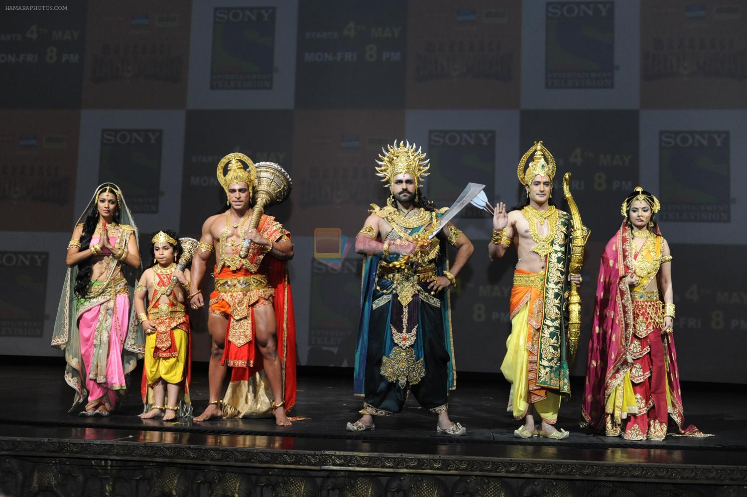 Barkha Bisht, Ishan Bhanushali, Nirbhay Wadhwa, Aarya Babbar, Gagan Malik & Deblina Chatterjee at the launch of Sankat Mochan Mahabali Hanuman