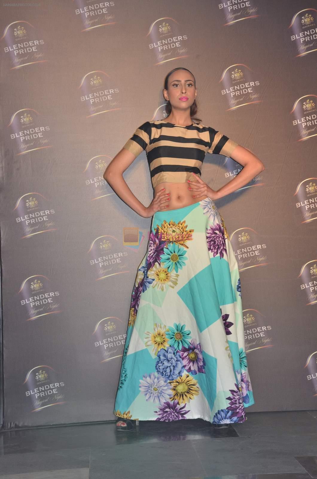 Model walks for Nitya Bajaj at Blenders show in Jaipur on 29th April 2015
