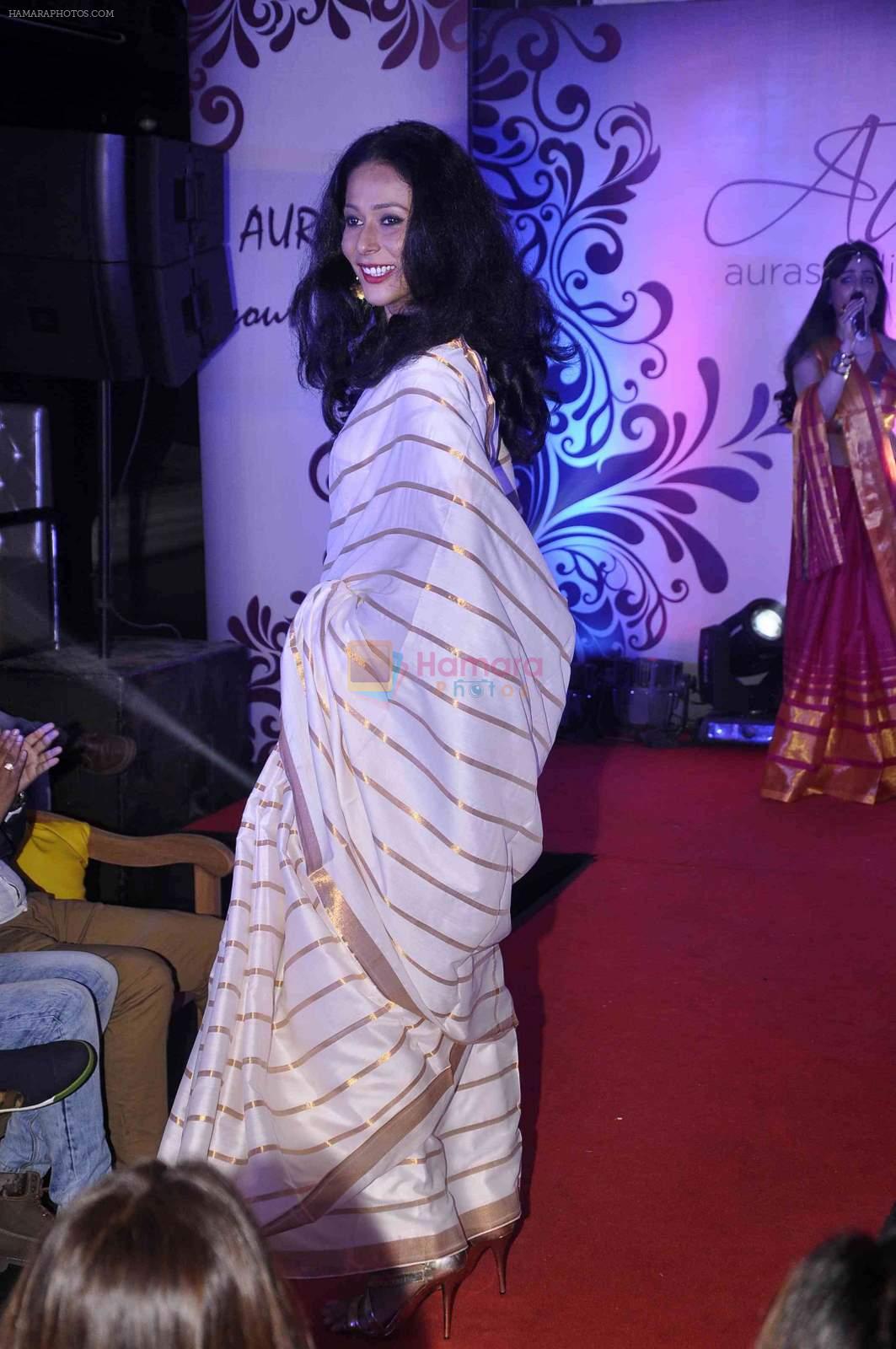 at Aura Studio Saree fashion show in F Bar on 30th April 2015