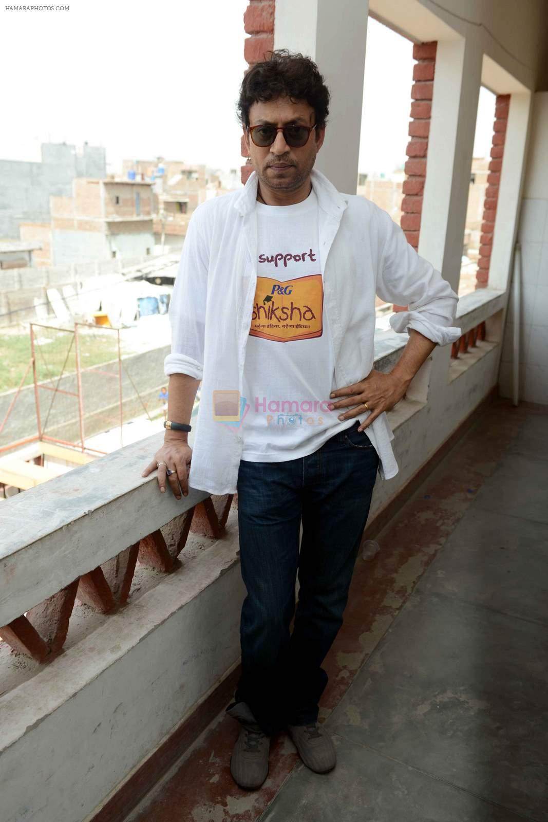 Irrfan Khan snapped at Delhi school on 30th April 2015