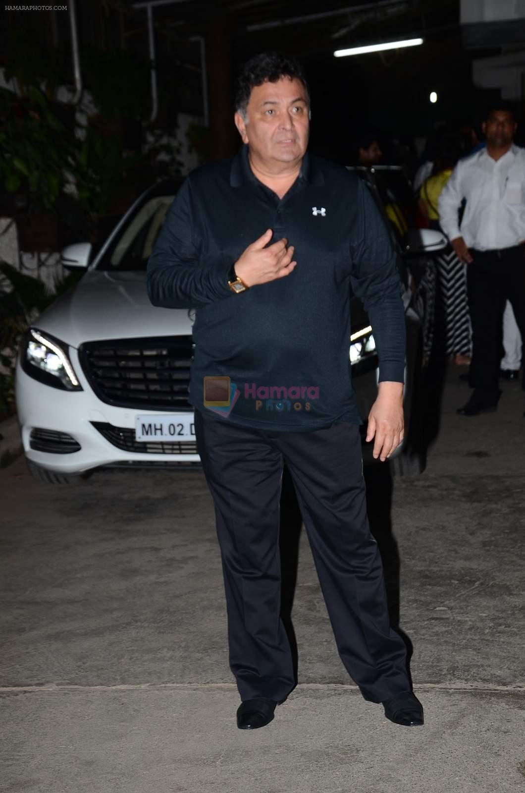 Rishi Kapoor at Bombay Velvet's first screening in Sunny Super Sound on 1st May 2015