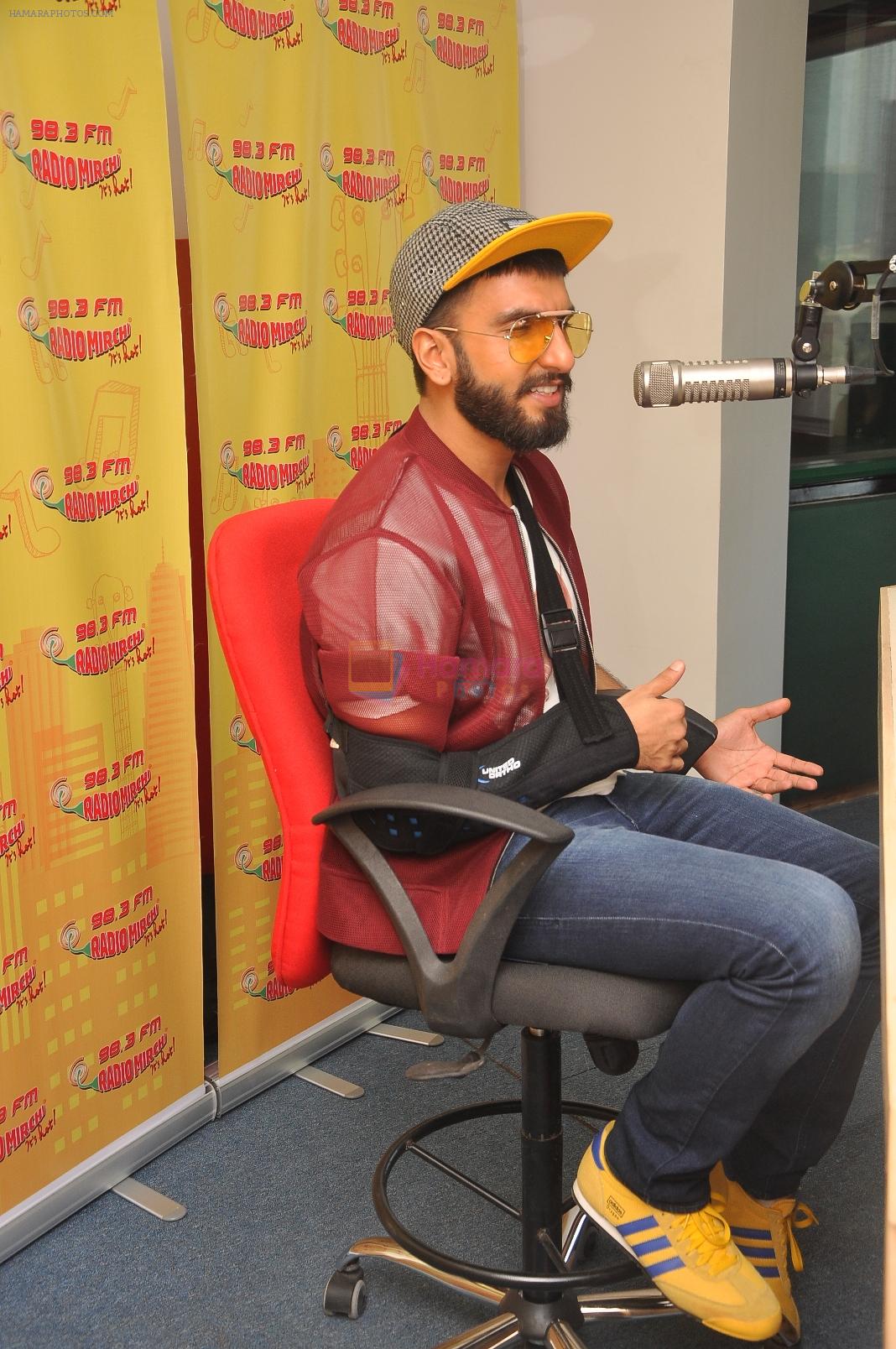 Ranveer Singh at Radio Mirchi studio for promotion of Dil Dhadakne Do