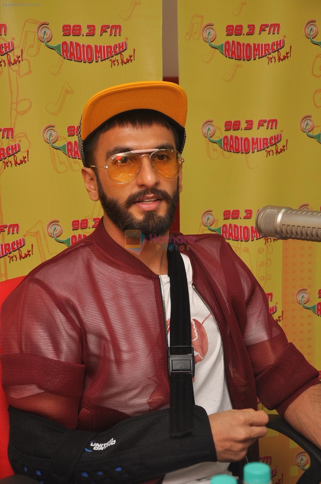 Ranveer Singh at Radio Mirchi studio for promotion of Dil Dhadakne Do