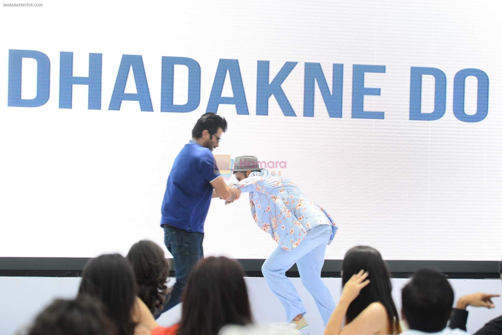 Anil Kapoor, Ranveer Singh at Dil Dhadakne Do music launch in Mumbai on 3rd May 2015