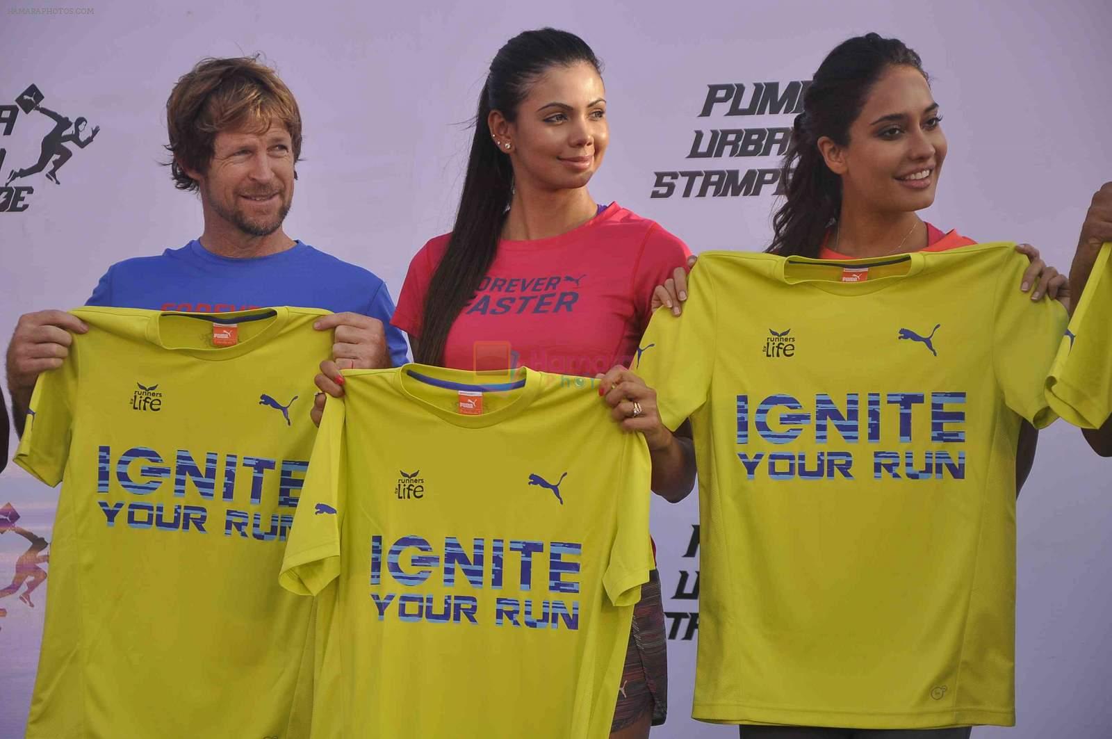 Lisa Haydon, Jonty Rhodes, Sharmila Nicollet grace the Puma Urban Stampede event in Mumbai on 4th May 2015