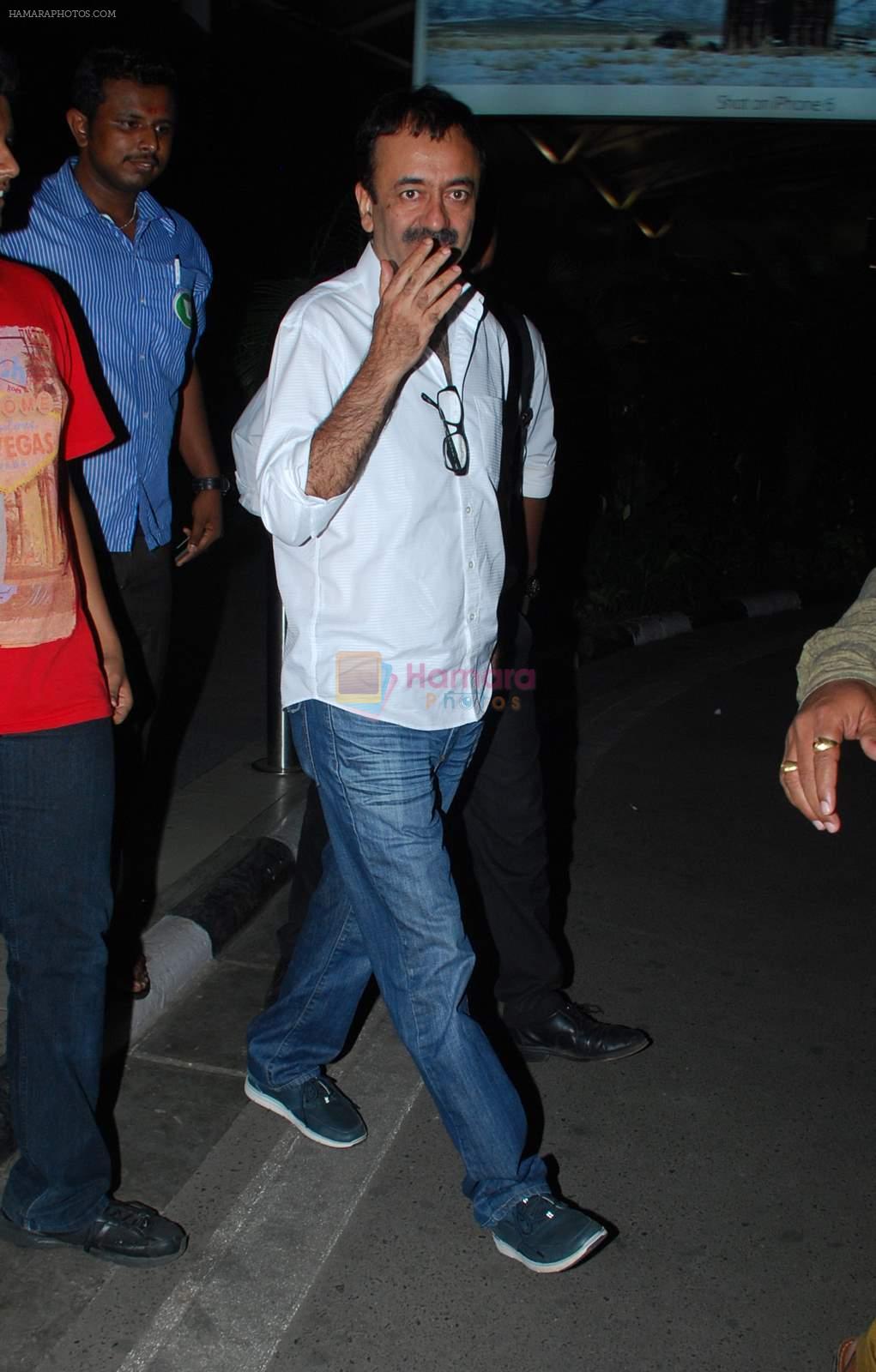 Rajkumar hirani snapped at airport in Mumbai on 5th May 2015