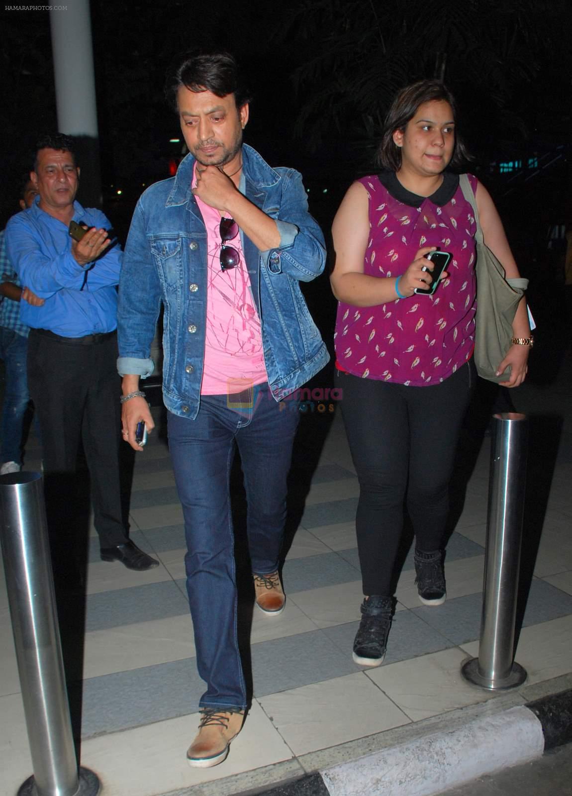 Irrfan Khan snapped at airport in Mumbai on 5th May 2015