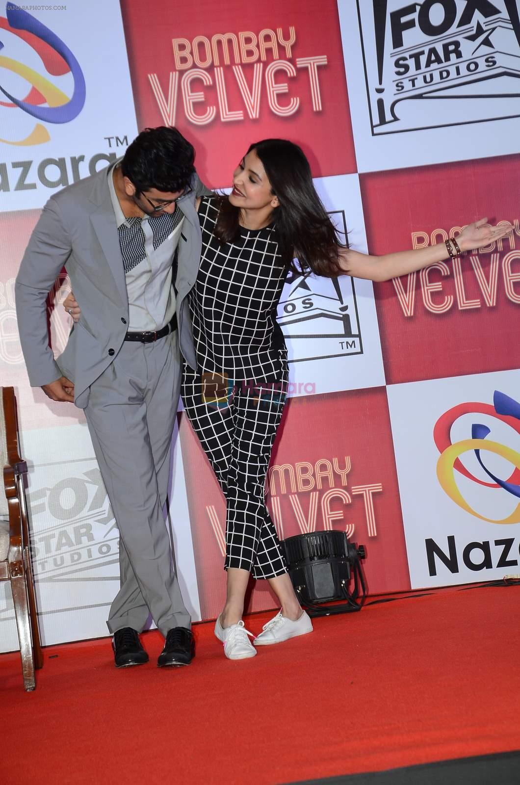 Ranbir Kapoor and Anushka Sharma at Bombay Velvet game launch in Mumbai on 7th May 2015