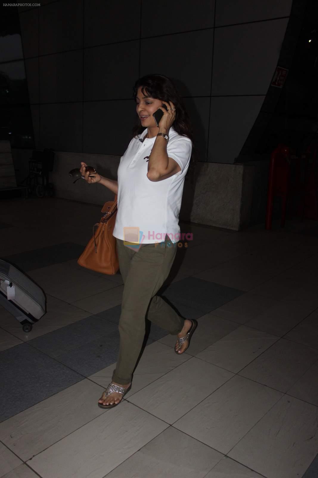 Juhi Chawla snapped at airport on 10th May 2015