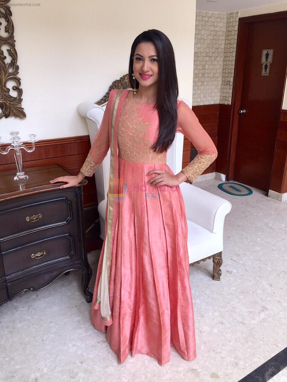 Gauhar Khan wearing designer Anoli Shah