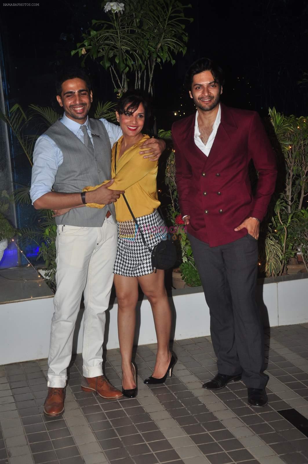 Gulshan Devaiya, Ali Fazal, Richa Chadda at Mary Kom success bash in Andheri, Mumbai on 12th May 2015