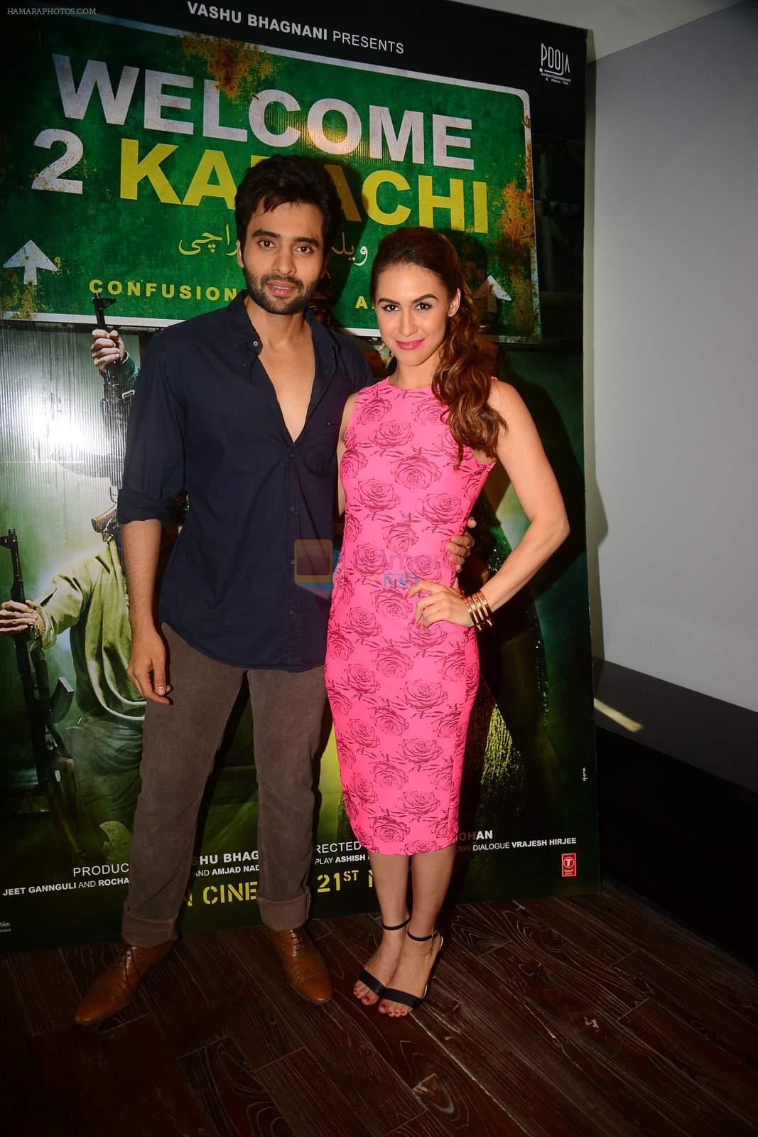 Lauren Gottlieb, Jackky Bhagnani at Welcome to Karachi promotions in Honey Homes on 13th May 2015