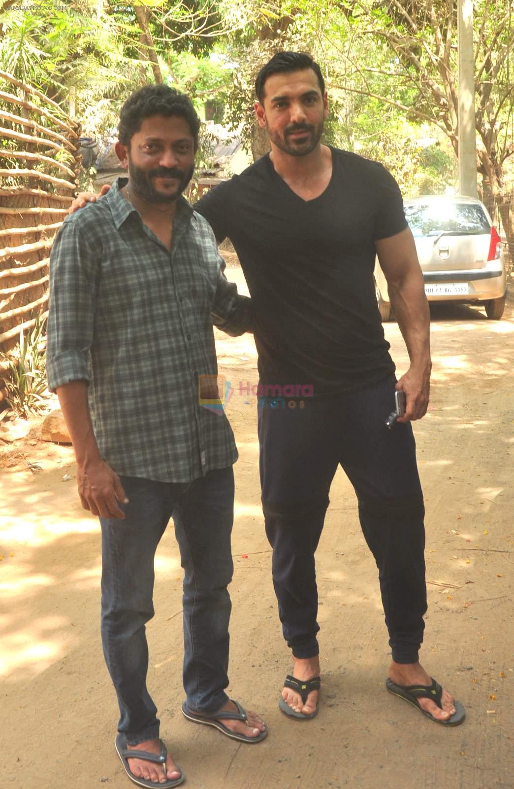 John Abraham snapped with Nishikat Kamat in Andheri, Mumbai on 20th May 2015